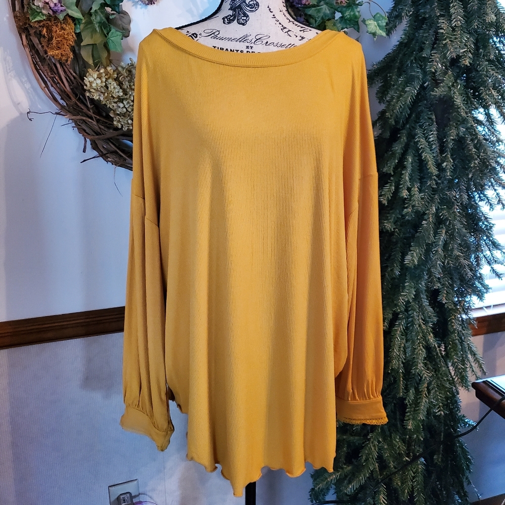 NWT Free People ribbed top lace detail - Picture 3 of 8